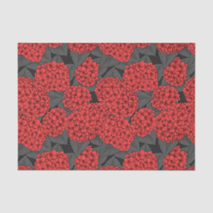 Red hydrangea tissue paper