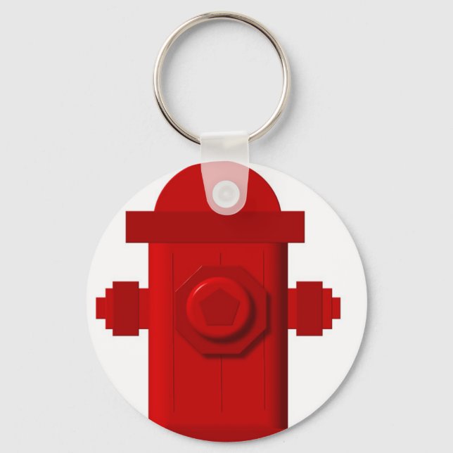 red hydrant items key ring (Front)