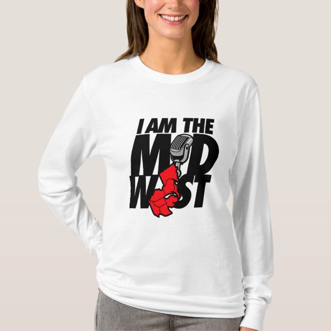 Red I Am the Midwest T-Shirt (Front)