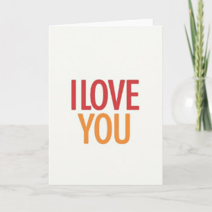 Red I Love You Classic Bold Card