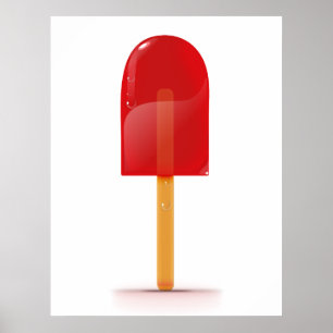 Red Ice Lolly Poster