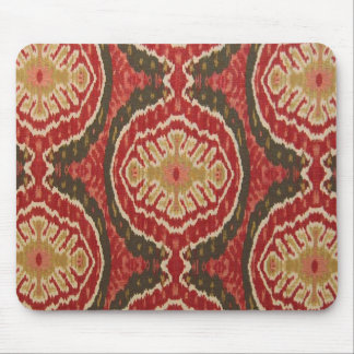 Red Ikat Mouse Pad
