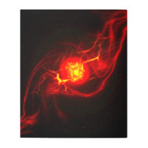 Red Imploding Supernova Metal Wall Art