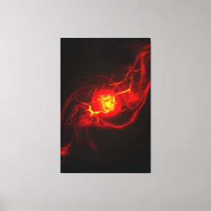 Red Imploding Supernova Stretched Canvas Print