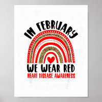 Red In February We Wear Red Heart Disease Awarenes