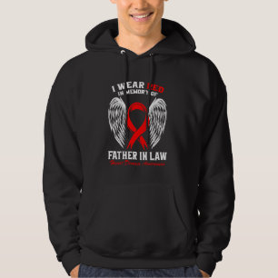 Red In Memory of my Father In Law Heart Disease Aw Hoodie