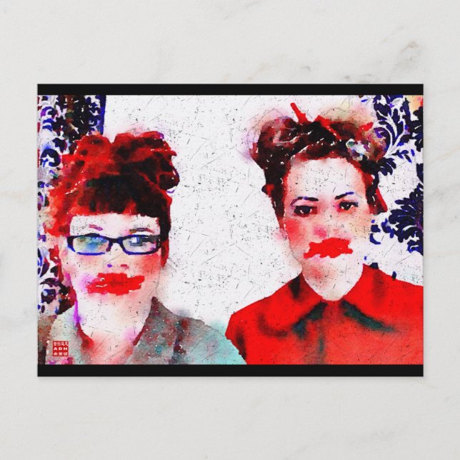 Red in the Face Postcard (Front)