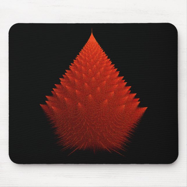 Red Incendia Script Fractal Mouse Pad (Front)