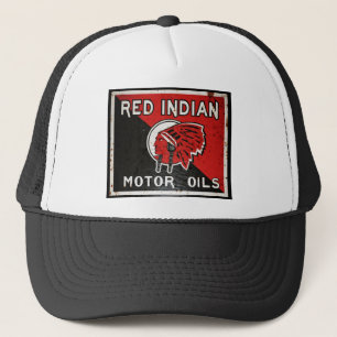 Red Indian Motor Oil sign rusted vers. Trucker Hat