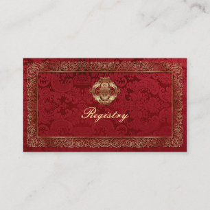 Red Indian Wedding - Registry Card / Business Card