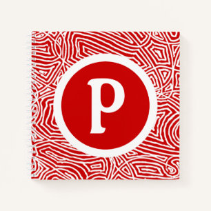 Red Initial Notebook
