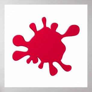 Red ink blot poster