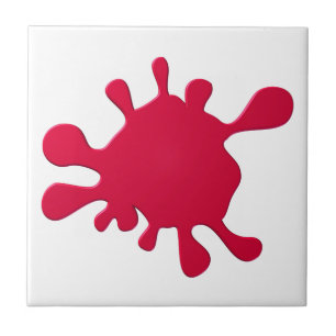 Red ink blot tile