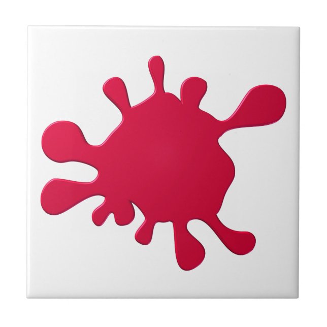 Red ink blot tile (Front)