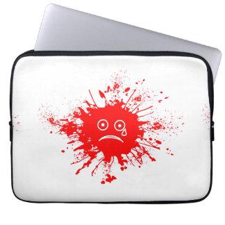 Red Ink Blotch Laptop Sleeve