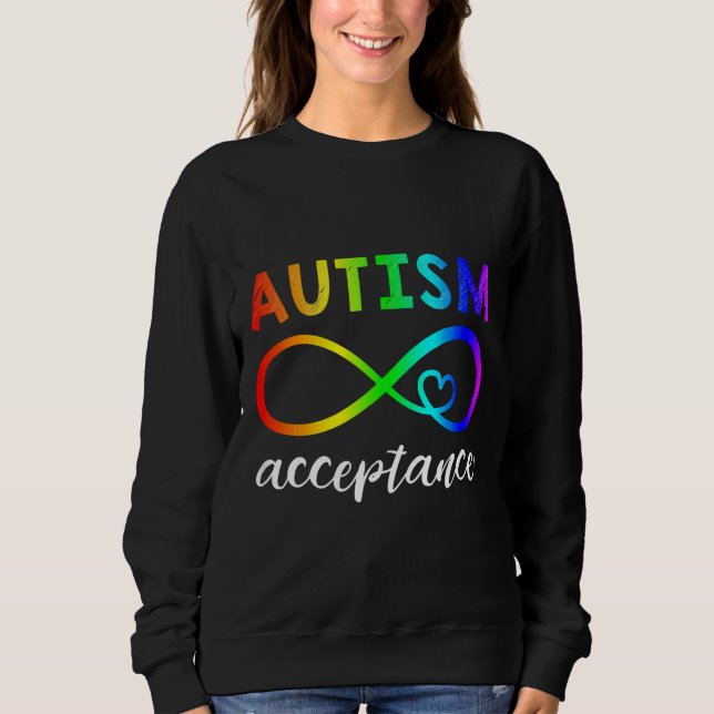 Red Instead Autism Autism Acceptance 74 Sweatshirt (Front)