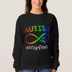 Red Instead Autism Autism Acceptance Sweatshirt