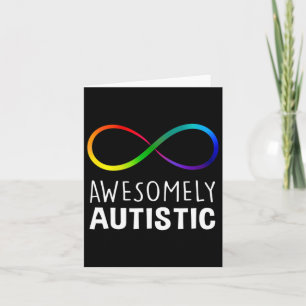 Red Instead Autism Awesomely Autistic Infinity Card