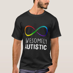 Red Instead Autism Awesomely Autistic Infinity T-Shirt