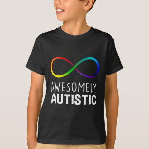 Red Instead Autism Awesomely Autistic Infinity T-Shirt