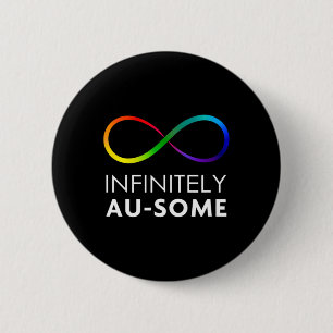 Red Instead Autism - Infinitely Au-some Infinity 6 Cm Round Badge