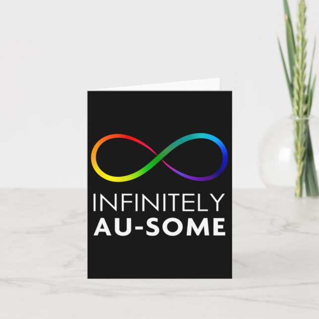 Red Instead Autism - Infinitely Au-some Infinity  Card (Front)