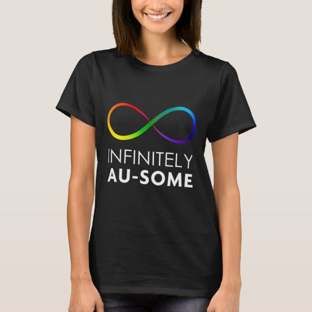 Red Instead Autism - Infinitely Au-some Infinity  T-Shirt (Front)