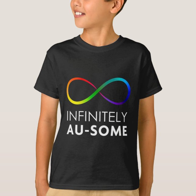 Red Instead Autism - Infinitely Au-some Infinity  T-Shirt (Front)