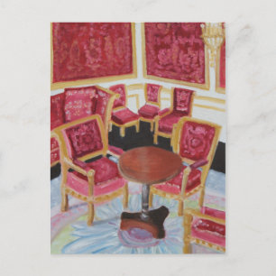 Red Interior:Chateau de Fontainebleau Postcard