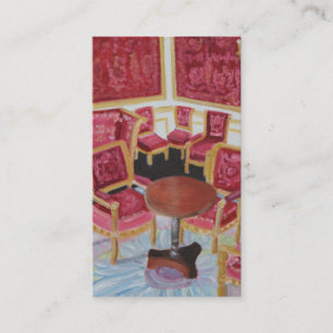 Red Interior Chateau Fontainebleau business card