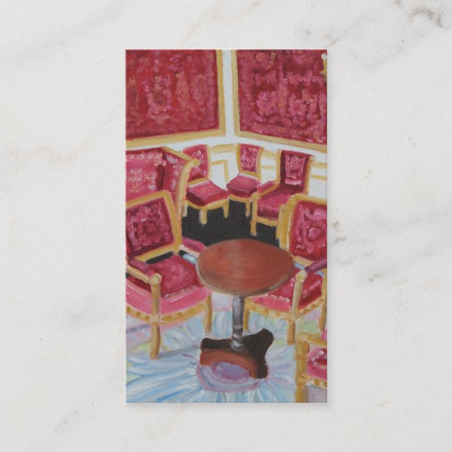Red Interior Chateau Fontainebleau business card (Front)