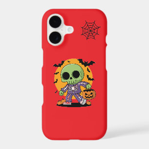Red iPhone 17 Case with Cute Halloween Design