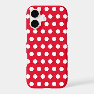 Red iPhone Case with White Polka Dot