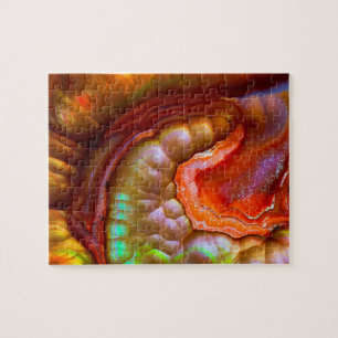 Red iridescent Fire Opal Jigsaw Puzzle