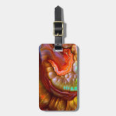 Red iridescent Fire Opal Luggage Tag (Front Vertical)