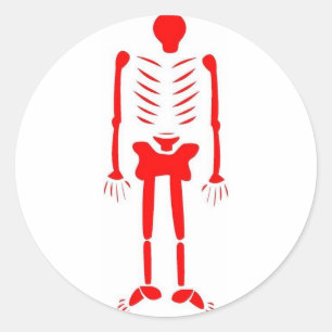 red is ded classic round sticker