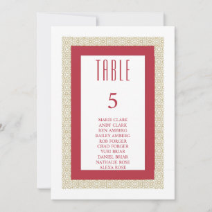 Red Islamic Geometric Border Wedding Invitation
