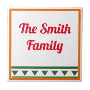 Red Italian Letters & Numbers, edit text Tile