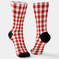 Red Ivory Ish Preppy Gingham Plaid