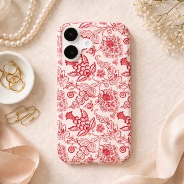Red Jacobean print (Creator Uploaded)