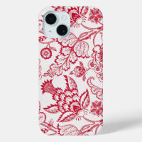 Red Jacobean print