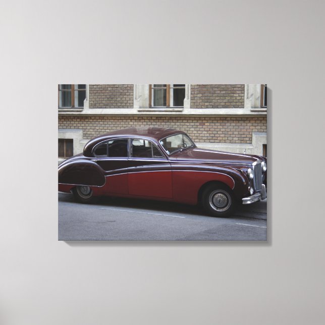 Red Jaguar Mark IX Canvas Print (Front)