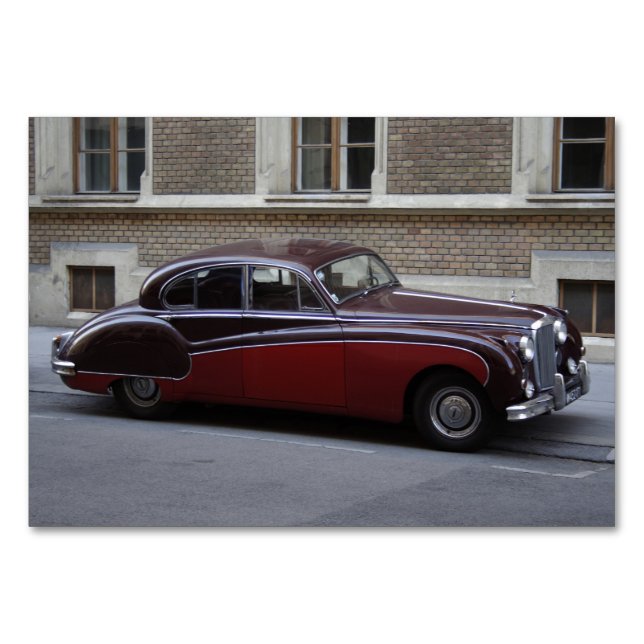 Red Jaguar Mark IX Table Number (Front)