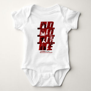 RED James Dore' Infant Onsie White Baby Bodysuit