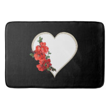 Red Japanese Quince Blossom heart black