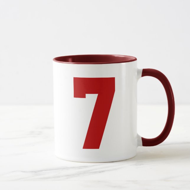 Red Jersey Number 7 Mug (Right)