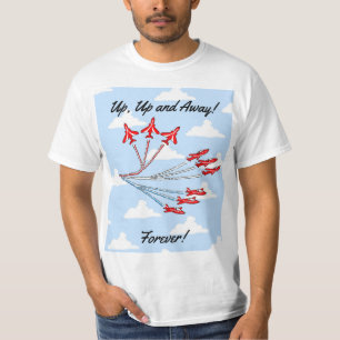 Red Jet Planes Blue Sky T-shirt