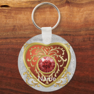 Red Jewel Fairy Heart fairy keychain