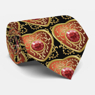 Red Jewel Fairy Heart Tie