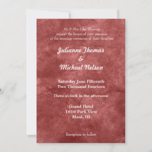 Red Jewel Wedding Invitation